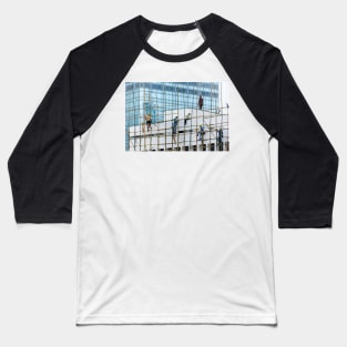 Bamboo Balancing - Hong Kong - Urban Artwork Baseball T-Shirt